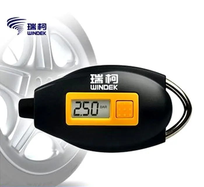 

High-precision digital tire gauge, mini-car tire pressure monitoring table.