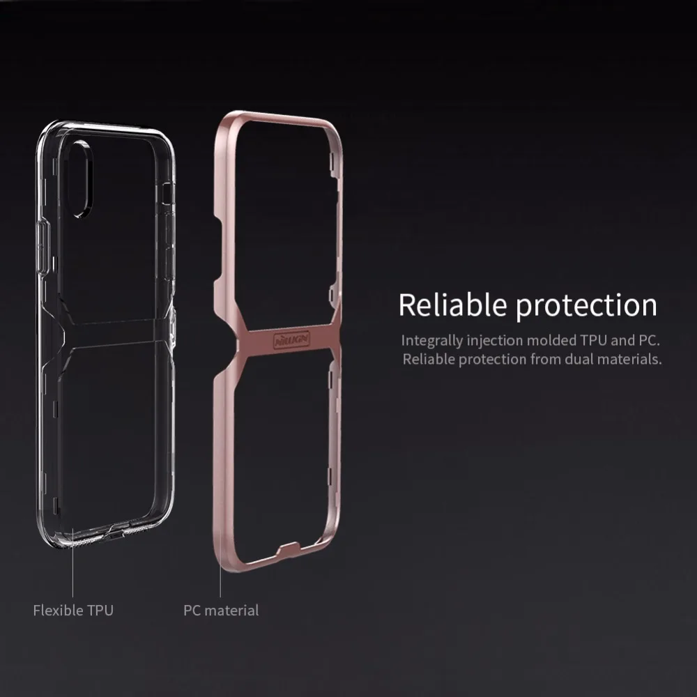 Ударопрочный защитный простой чехол для iphone x 10 Nillkin Crystal PC+ прозрачный ТПУ Hydrid чехол для iphone x iphone 10