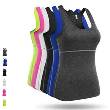 Горячая Йога Топы Для женщин Спортивная быстросохнущая женский плюс Размеры без рукавов спортивная футболка летние дышащие кроссовки Gym Жилеты
