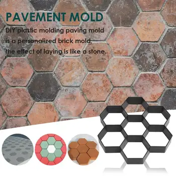 

Garden Pavement Mold Garden Walk Pavement Concrete Mould DIY Manually Paving Cement Brick Stone Road Concrete Molds Pathm