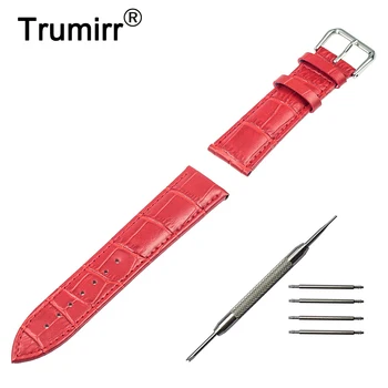 

22mm Genuine Leather Watch Band Croco Pattern Strap Bracelet for Moto 360 2 Gen 46mm 2015 Samsung Galaxy Gear 2 R380 R381 R382