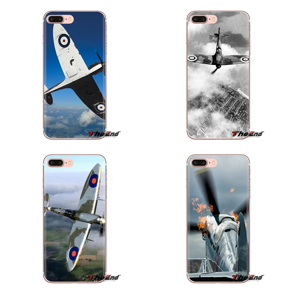 Silicone Phone Case For Samsung Galaxy A3 A5 A7 A9 A8 Star A6 Plus 2018 2015 2016 2017 Supermarine Spitfire beautiful plane ever |