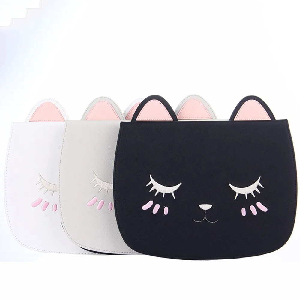

Smart Stand With Sleep Case Coque For Apple iPad 2017 2018 9.7 Air 1 2 Pro 9.7 Cute Cartoon Cat PU Leather Cover+Stylus Pen+Film