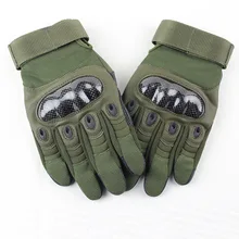 Avcılık Taktik Tam Parmak Eldiven Çekim Airsoft Motosiklet Açık Eldiven Sert Karbon Fiber Knuckle ABD Ordusu Eldiven(China)