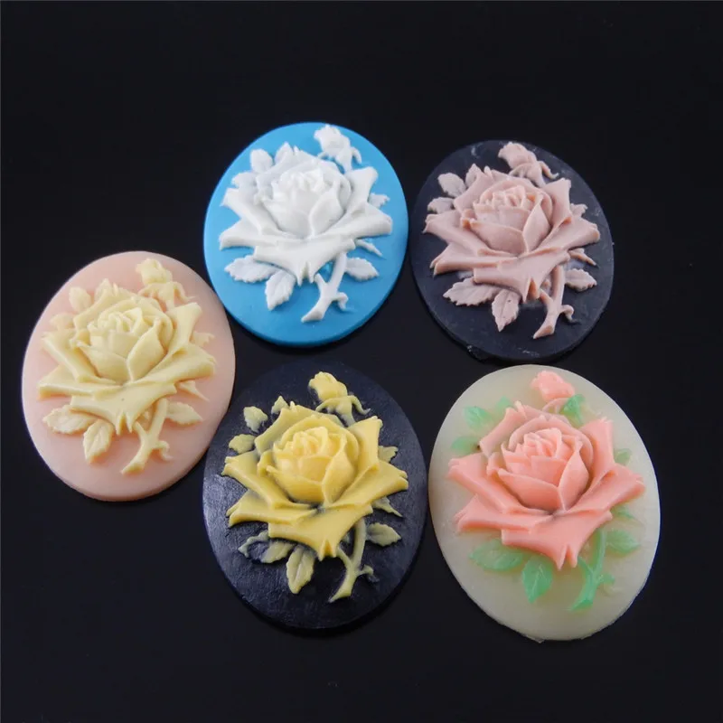 

8PCS Colorful Resin Charm Creative Flower Pendants Necklace Jewelry Accessories Necklace Decoration Lovers Gifts 39*29*9mm