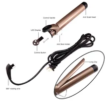 Новые настоящие электрические профессиональные керамические щипцы для завивки волос ЖК-дисплей Плойка для завивки волос Waver модные Инструменты для укладки