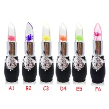 Красивый женский яркий цветок кристальная Желейная помада Волшебная Температура Изменение Цвета бальзам для губ Макияж Быстрая a19