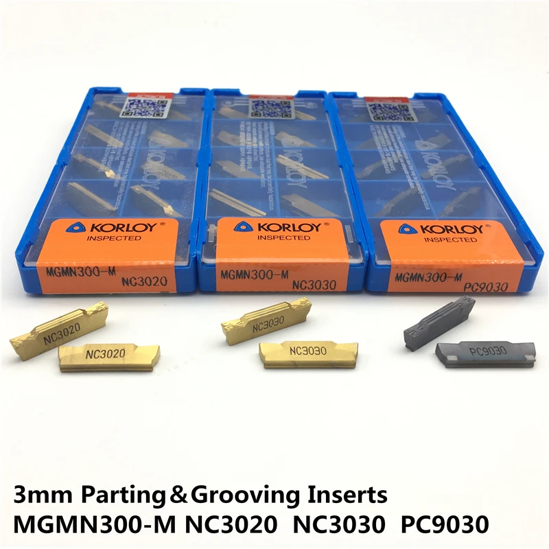 10pcs MRMN300-M NC3020 high quality grooved blade carbide inserts cutt-off blade