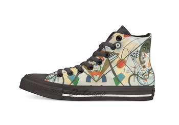 

Kandinsky painting Casual High Top Canvas shoes sneakers For Drop shipping