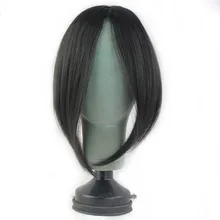 Gres Натуральные Прямые высокотемпературные волокна черный/светильник коричневый/темно-коричневый женщины клип в средней части синтетические челки