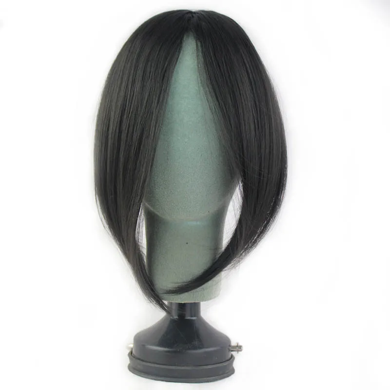 

Soloowigs Natural Straight High Temperature Fiber Black/Light Brown/Dark Brown Women Clip-in Middle Part Bangs