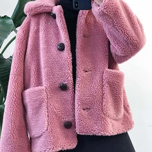 Осенне-зимняя женская флисовая куртка из искусственного меха женская куртка из искусственной овечьей шерсти с имитацией волос-теплая пушистая шуба из искусственного меха медведя без капюшона