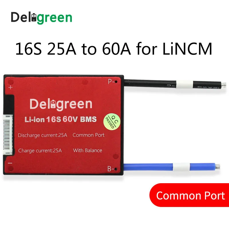 16S 25A35A45A60A60VPCM PCB BMS common port for 3 7V LiNCM battery pack 18650 Lithion Ion Battery