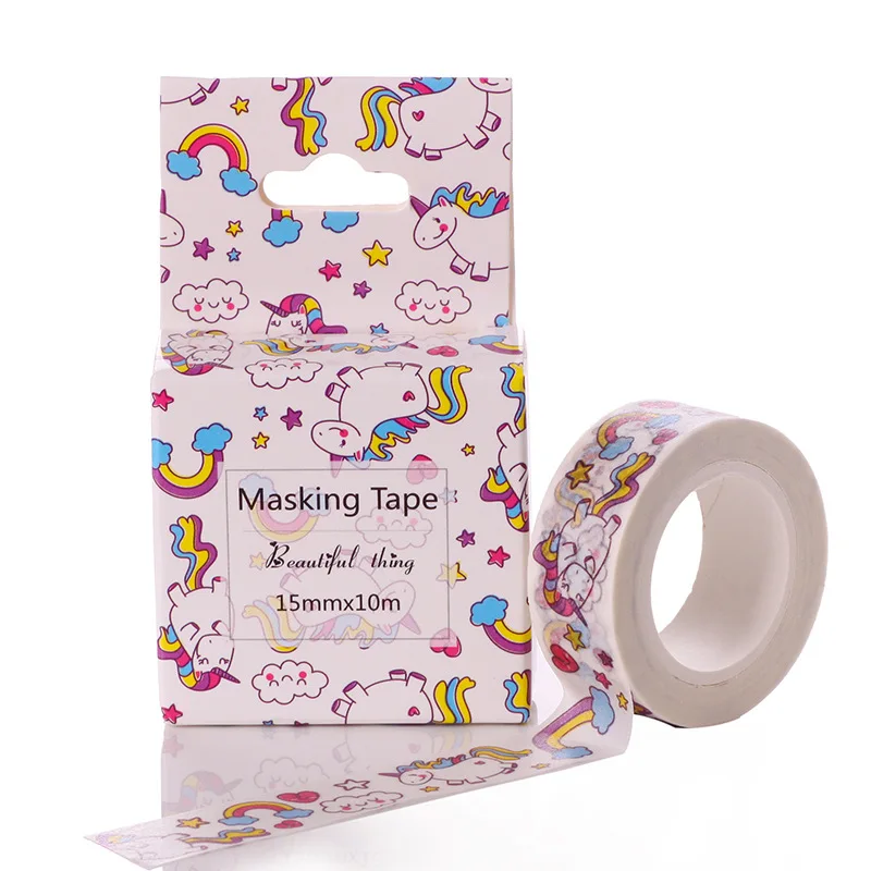 

1Pcs Unicorn Washi Tape Paper Masking Tapes Cute Decorative Adhesive Tape