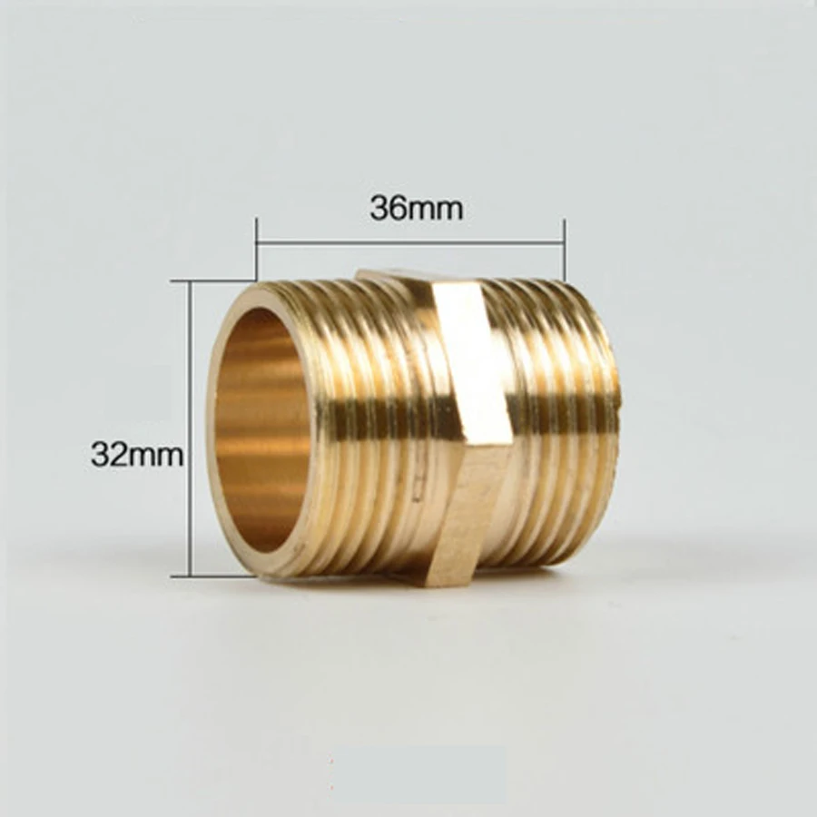 

DN25 1" BSP Male Hex Nipple Pipe Fitting Brass Length 36mm