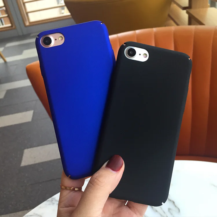 Kopen SZYHOME Telefoon Gevallen Voor iPhone 5 5 s SE 6 6 s 7 7 Plus Case Lluxury Effen Kleur Plastic voor iPhone 7 Plus Mobiele Telefoon Cover Case