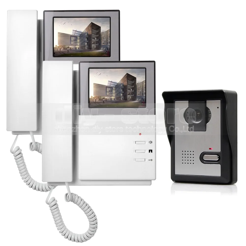 DIYSECUR 800 x 480 HD 4.3inch Video Intercom Video Door Phone Doorbell 1 Camera 2 Monitors for Home / Office Security System DIYSECUR 800 x 480 HD 4.3inch Video Intercom Video Door Phone Doorbell 1 Camera 2 Monitors for Home / Office Security System