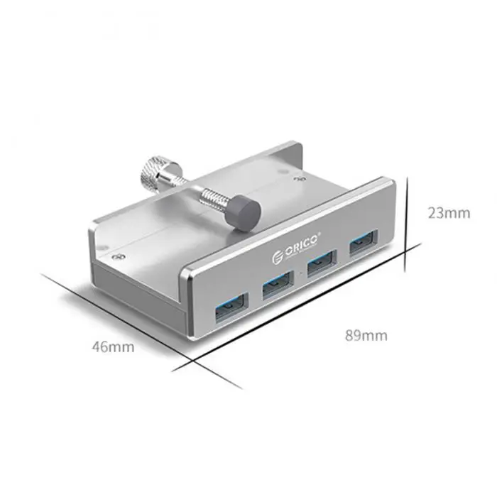 USB 3,0 концентратор 4 порта клип тип алюминиевый сплав портативный размер путешествия супер скорость Центральная станция EM88