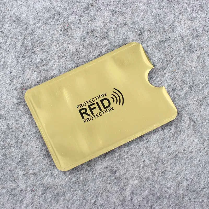 6 шт Цвет/сумка Анти Rfid кошелек Блокировка ридер замок банк держатель для карт банковская карта защита металлический кредитный держатель для карт Алюминий