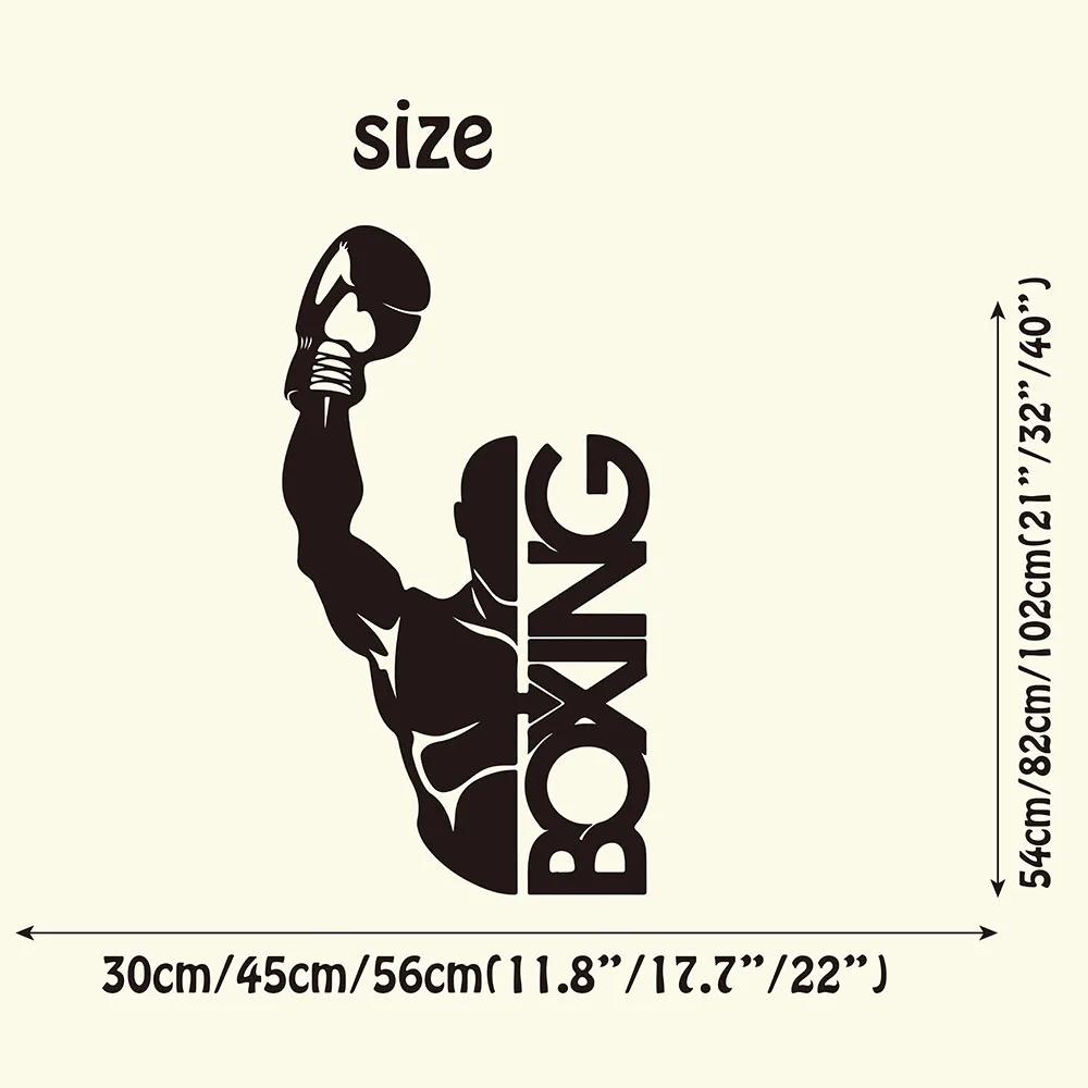 Боксерская Бойцовая Наклейка на стену спортзала, фитнеса, упражнений, Настенная Наклейка для тренировки, Спортивная виниловая детская комната, домашний декор
