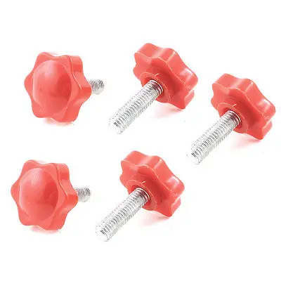 

5 Pcs Replacement M8 x 25mm Thread Hexagonal Clamping Knob 32mm Dia