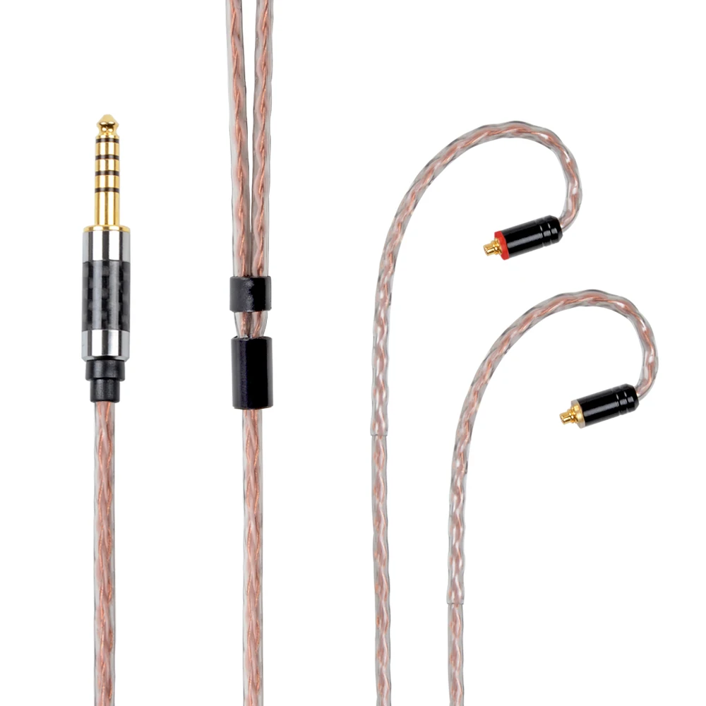 Nicehck MMCX/2Pin разъем 4,4/3,5/2,5 мм сбалансированный 8 ядро высокой чистоты Медь кабель для ZS10 AS10 TFZ nicehck M6/P3/DT300/DT500 - Цвет: 4.4mm plug with MMCX