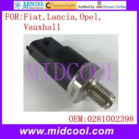 

New Auto Fuel Pressure Sensor use OE No. 0281002398 , 4897501 , 8631588 , 4897225 , 0281002964 for Fiat Lancia Opel Vauxhall