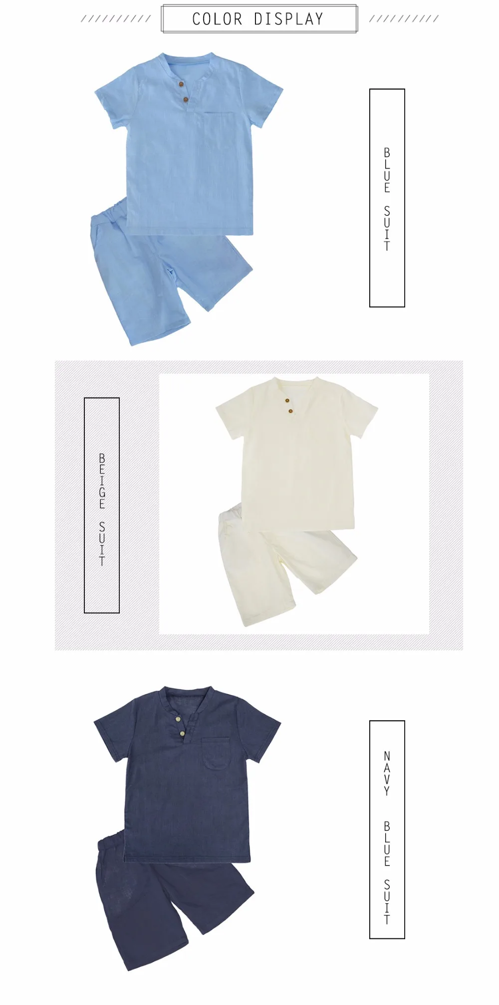 BINIDUCKLING/брендовый комплект летней детской одежды для мальчиков, футболка с короткими рукавами+ шорты, льняная одежда