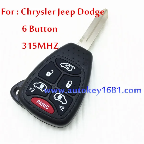 Пульт дистанционного управления ключ для chrysler Town и страны dodge большой караван jeep 5+ 1 кнопочный ключ 315 МГц с электрическим 46 чипом+ сunct blade