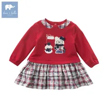 Db6083 Дэйв Белла для маленькой принцессы платье для девочек на день рождения в клетку детская одежда младенческой конструкции для девочек Vestido