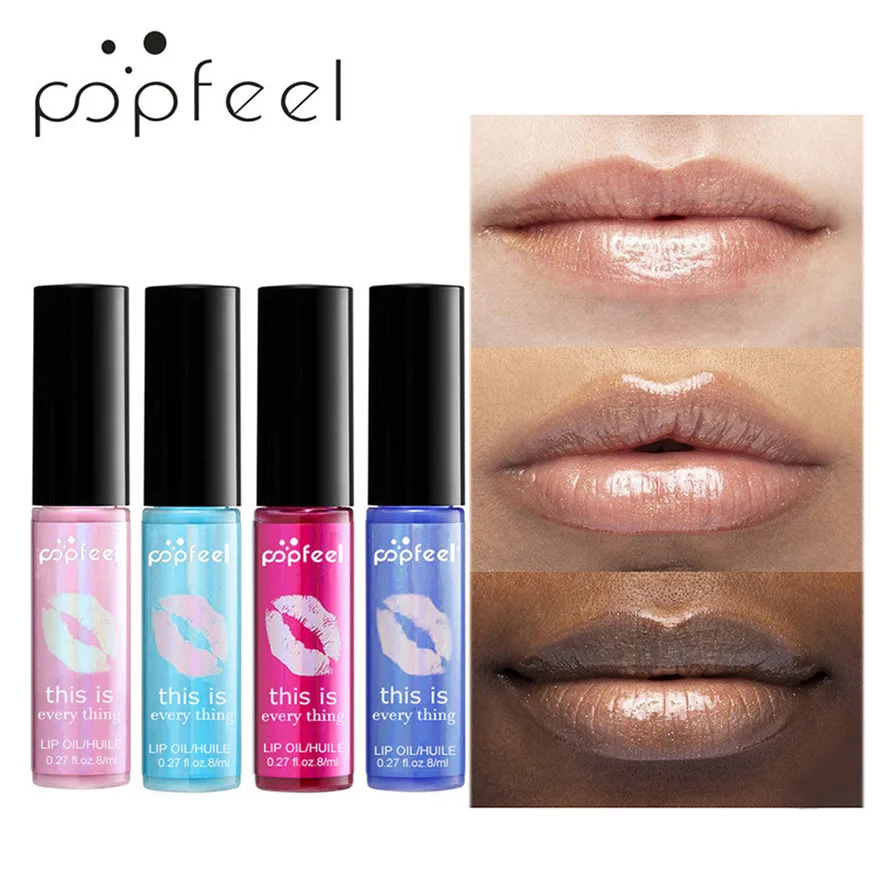 

POPFEEL Liquid Lipstick Set 4Pcs Lasting Pearl Polarize Transparent Moisturizing Waterproof Lipstick Makeup Lip Gloss 0514#30