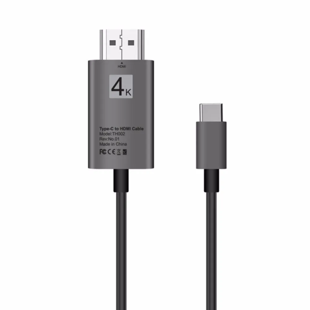 Quevati USB C Auf HDTV Kabel 2m - 4K@30Hz Thunderbolt 3/4 Adapter Für Phone, Tablet & Laptop