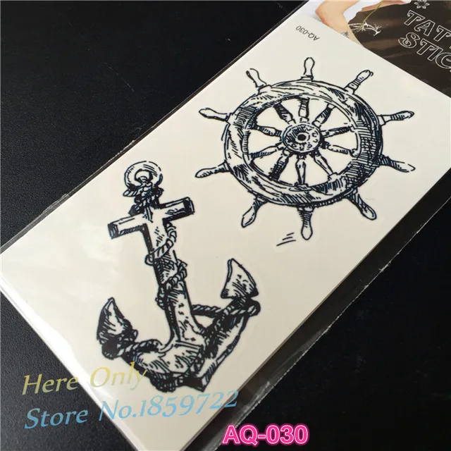 Fashion Temporary Waterproof Tattoo Stickers Body Art Viking Sailor Cultural Anchor Rudder Design Turkey Style Pirate Sailor Fashion Temporary Waterproof Tattoo Stickers Body Art Viking Sailor Cultural Anchor Rudder Design Turkey Style Pirate Sailor