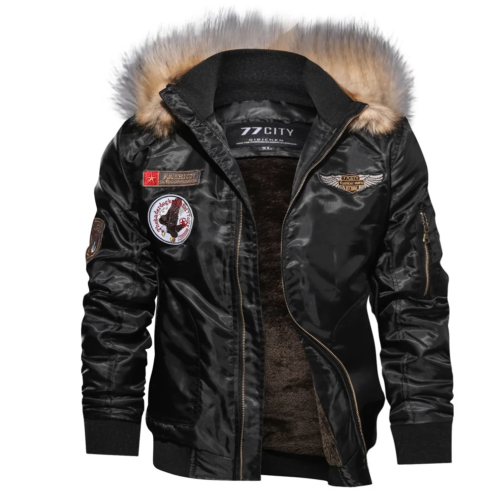 Riinr модная мужская куртка-бомбер в стиле хип-хоп с заплатками, приталенная куртка-бомбер для пилота, мужские куртки размера плюс 2XL