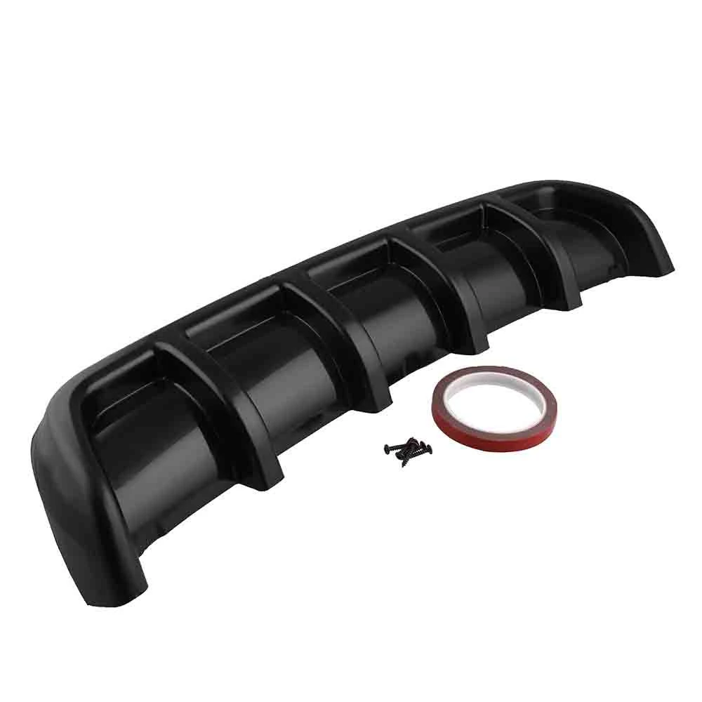 

2019 Universal Auto Car Rear Bumper Cover Lip Diffuser 6 Shark Fins Spoiler