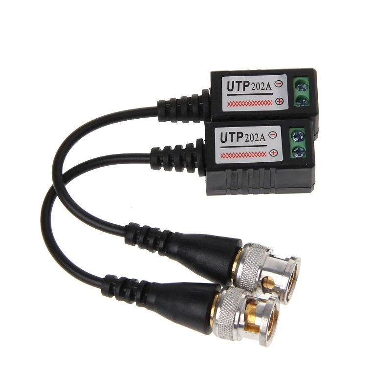 1 Pair 1CH Passive UTP Video Balun Twisted Transceiver BNC For Cat5 CCTV Camera