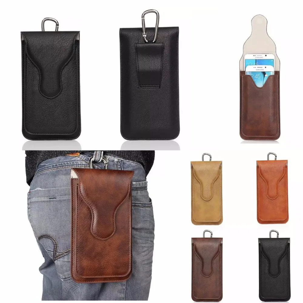 Fashion Portable Universal PU Leather Pull Tab Pouch Sport Bags For