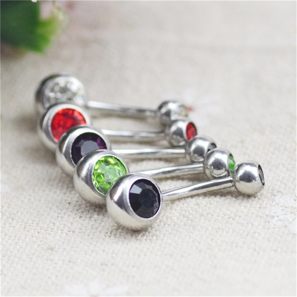 High Quality Medical Steel Crystal Belly Button Ring Navel Body Jewelry Piercings Ombligo Navel 