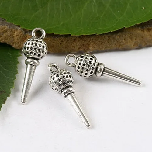 

70pcs Tibetan silver a golf ball on a tee charms h1687