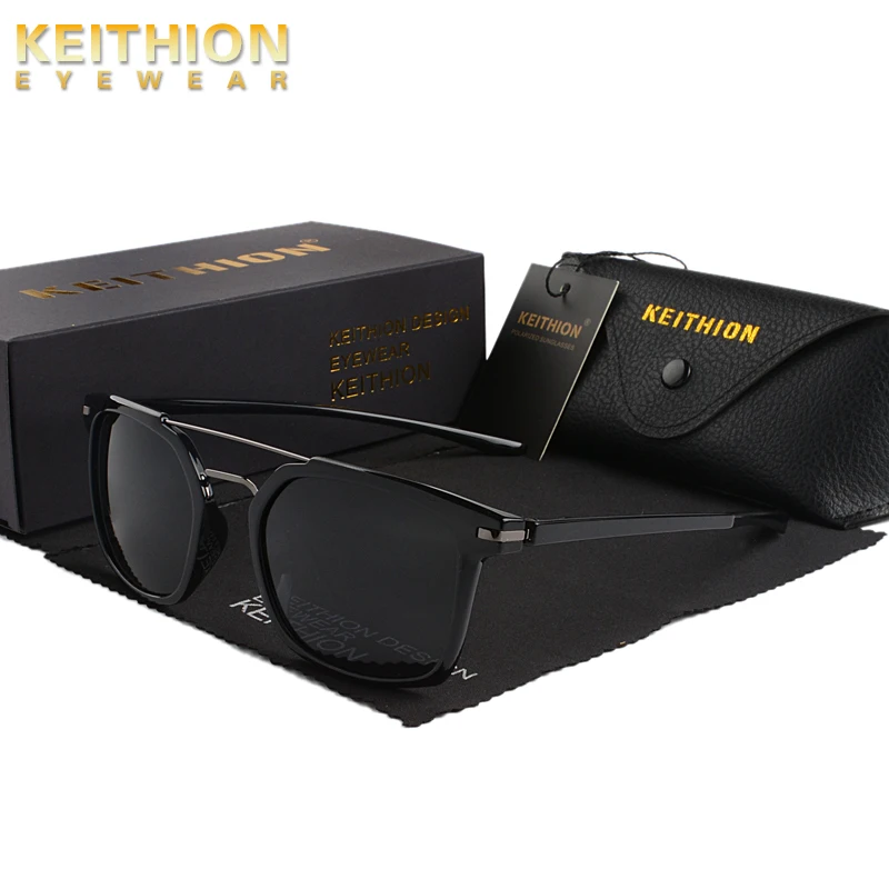 HEITHION TR-90 Original Brand Men Polarized Sunglasses Square Temple Classic Men Shades Sun glasses UV400 With Brand Case HEITHION TR-90 Original Brand Men Polarized Sunglasses Square Temple Classic Men Shades Sun glasses UV400 With Brand Case