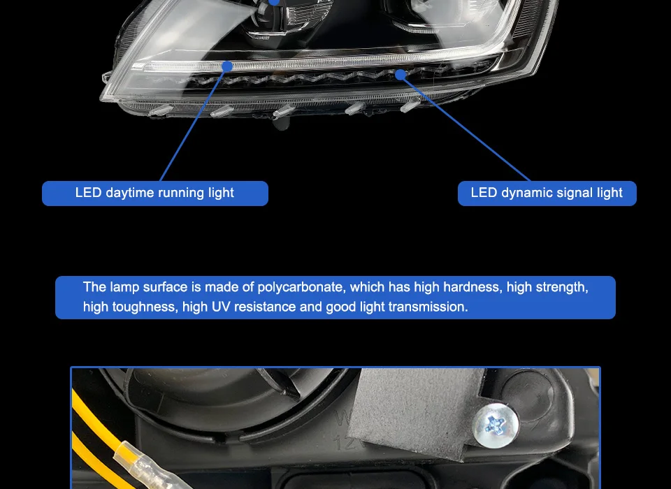 АКД настройки Автомобильные фары для Passat B7 Eur Версон светодиодные фары DRL ходовые огни Биксеноновая луча Противотуманные фары глаза ангела авто