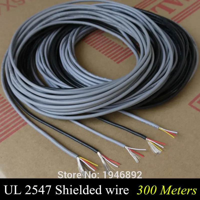 300 м UL 2547 28/26/24 AWG многожильный контрольный кабель медный провод экранированный
