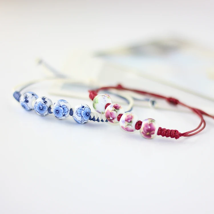

bracelete and bangles Boho DIY Ceramic bracelets wholesale drop shipping Jewlery&Accessories rope chain #1381