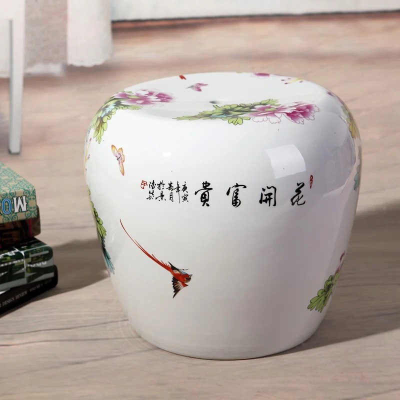 Small Fish Painting Jingdezhen Porcelain Garden Stool Ceramic Small Fish Painting Jingdezhen Porcelain Garden Stool Ceramic For Dressing Table Drum Chinese Stools In Ottomans From