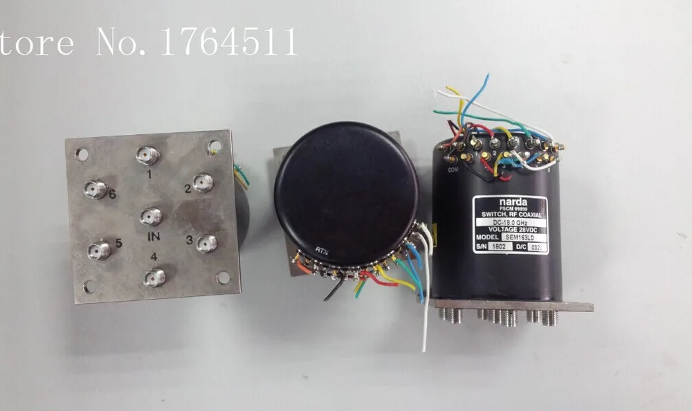 

[BELLA] Imported Narda SEM163LD DC-18GHZ 28V SMA single pole six throw RF -