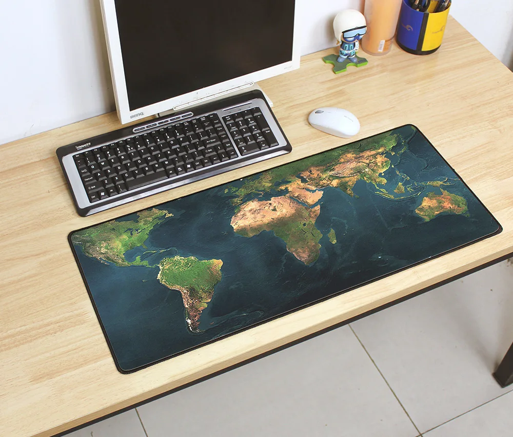 Восхитительный игровой коврик для мыши карта мира 700x300 мм DIY XL большой геймер с