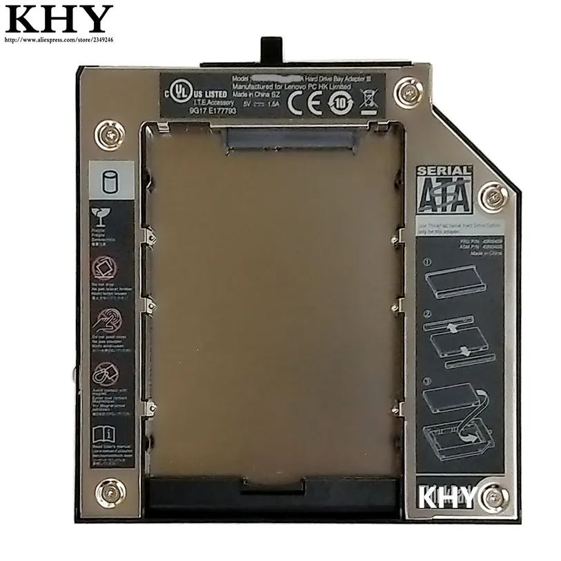 2nd HDD SATA3.0 SSD HDD Caddy адаптер III FRU 43N3429 43N3415 для ThinkPad T400 T400S T500 W500 T410 T410S T420S T430S