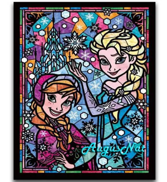 Us 6 19 52 Off Disney Diamond Painting Full Drill Frozen Wall Art Grils Room Decor Poster Diy Diamond Dots Cartoon Princess Kids Painting Toy In