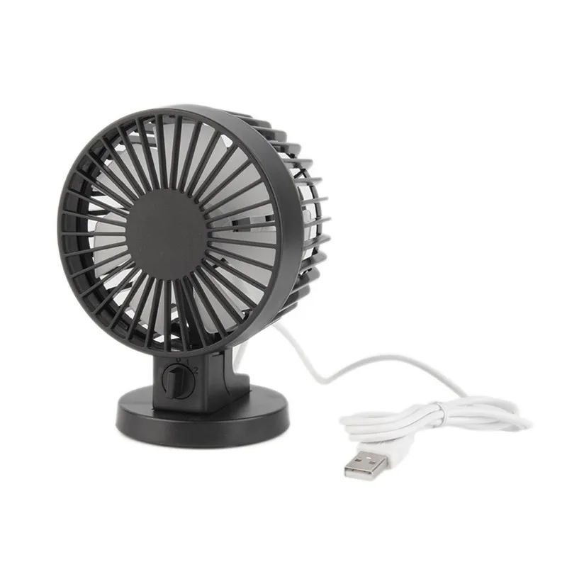 

Mini Portable Dual Blades Cooling Fan Desk Super Mute Table USB Cooler Small Fan Manual Two Wind Speeds Rotate Page Fan