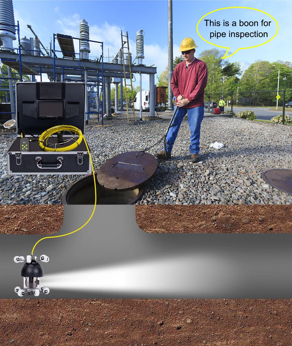 SYANSPAN " монитор труба инспекция видео камера, 1000TVL сливной канализационный трубопровод промышленный эндоскоп система вращение на 360 градусов